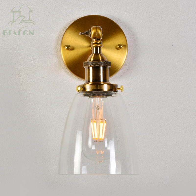 Wholesale Indoor Clock Cover Glass Single Head Wall Lamp for Living Room