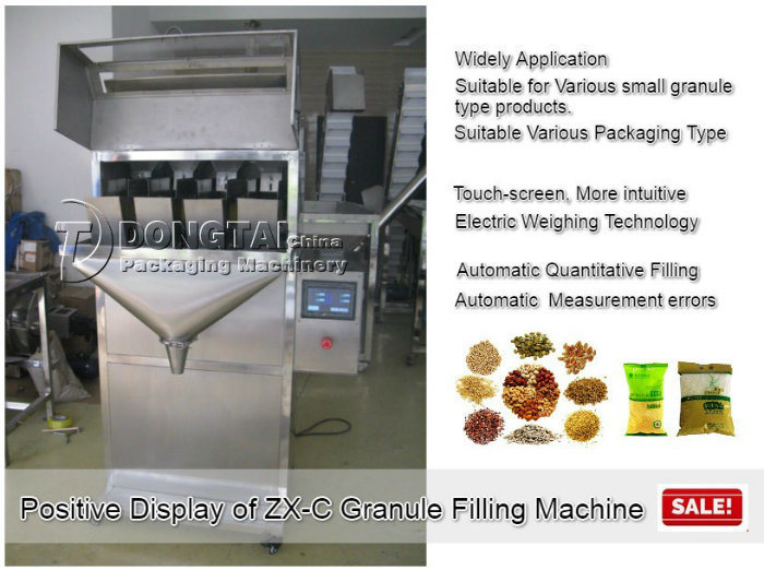 Small Size Granule Weighing Vibration Cereal/Peanut Filling Machine