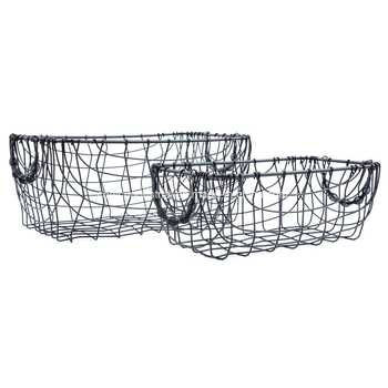 Black Three-Tier Basket Stand Wire Basket Metal Rack