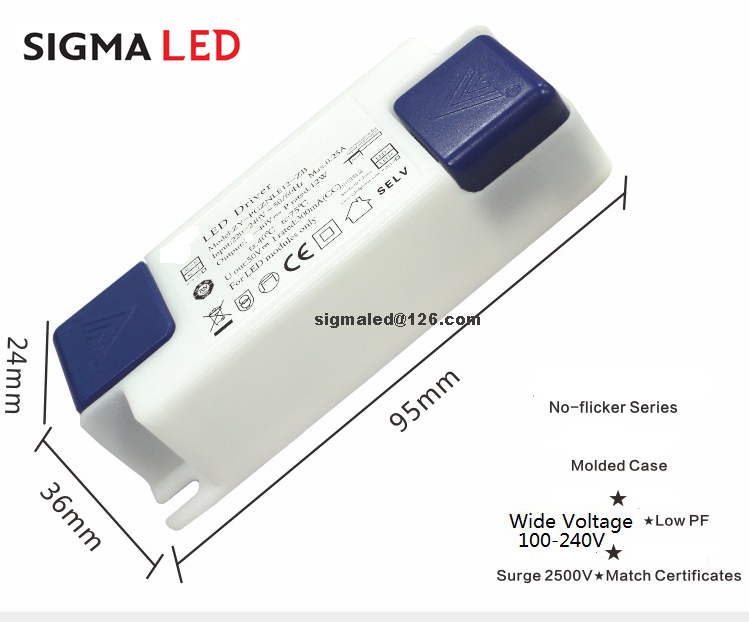 Factory Wholesale 5W 7W 9W 12W Isolated Constant Current 300mA LED Power Supply for Panel Light