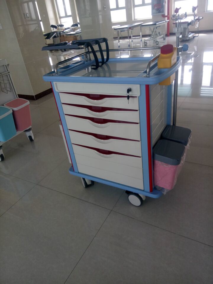 Hf-16 Stainless Steel Treatment Trolley, Hospital Medical Trolley