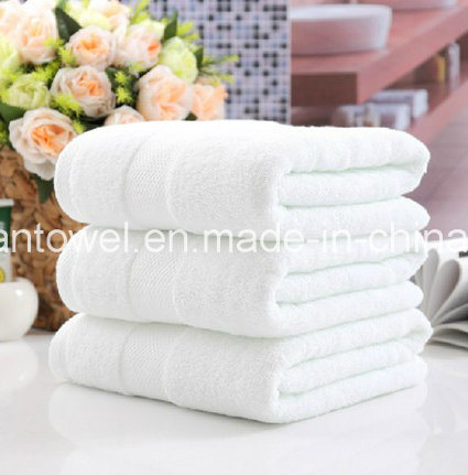 Top Grade Cotton Satin Hotel White Bath Towel