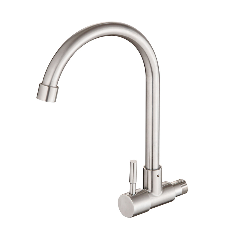 SUS 304 Stainless Steel Cold Water Tap Kitchen Sink Flexible Hose Faucet