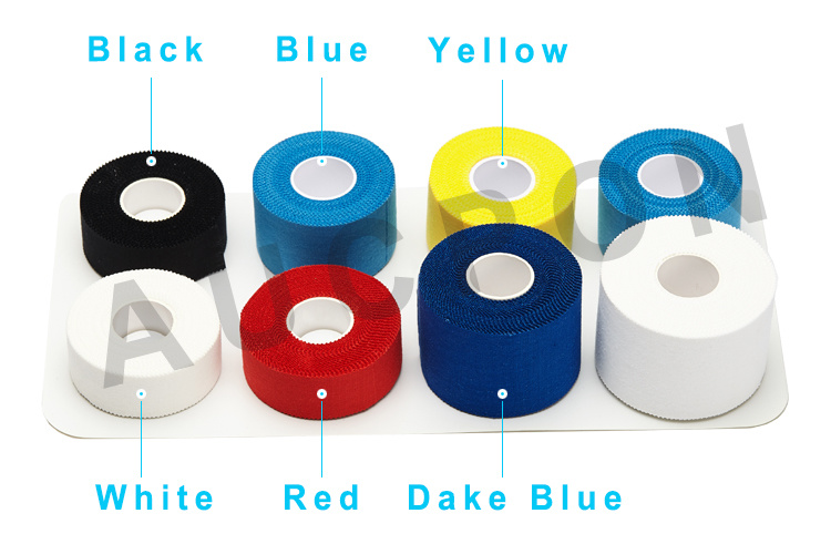 100% Cotton Custom Printed Wholesale Zinc Oxide Non Elastic Hockey Tape White Colored Athletic Sports Tape Bandage for Joint Protection