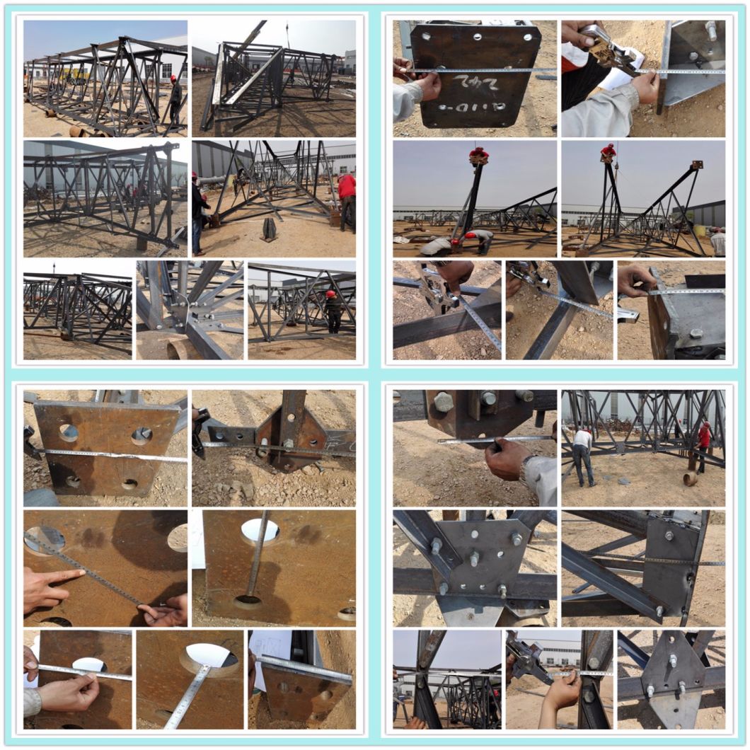 Three Legged Lattice Self-Supporting Triangular Transmission Line Angle Steel Tower