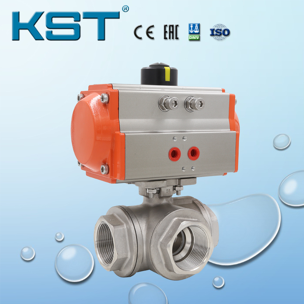 Pneumatic Stainless Steel Ball Valve with Threaded End