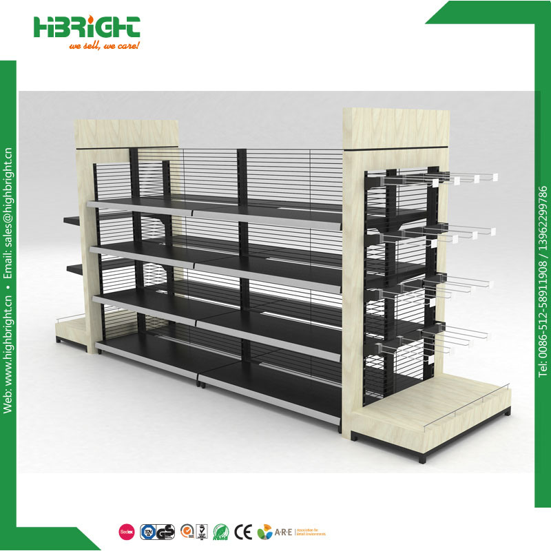 Metal Supermarket Shelf Display Store Fixture