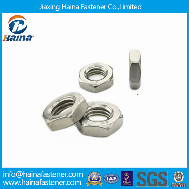 DIN439 Stainless Steel 304 Hex Head Thin Nut