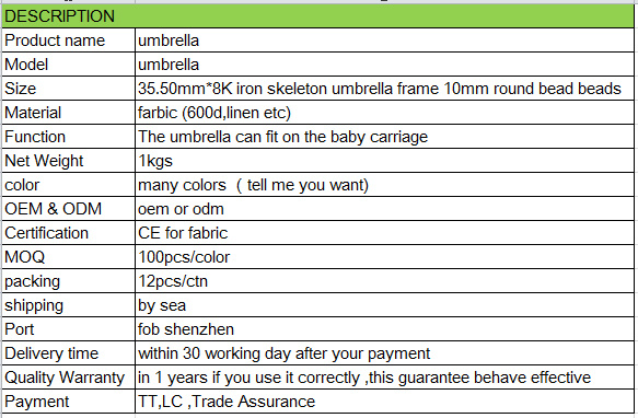 OEM Company Gift Auto Open Straight Umbrella