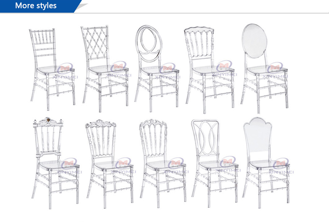 Custom Wholesale Transparent Dining Acrylic Chiavari Chair for Wedding