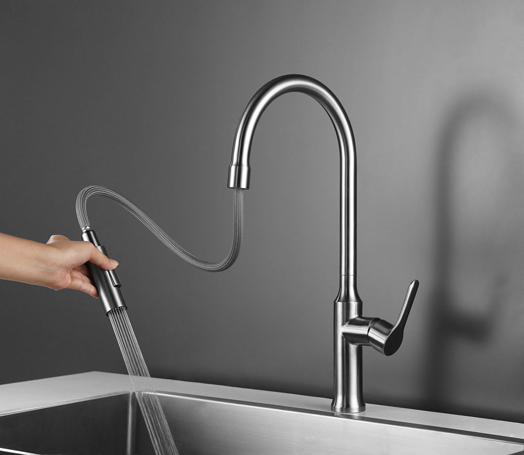 304 Stainless Steel Pull out Kitchen Faucet