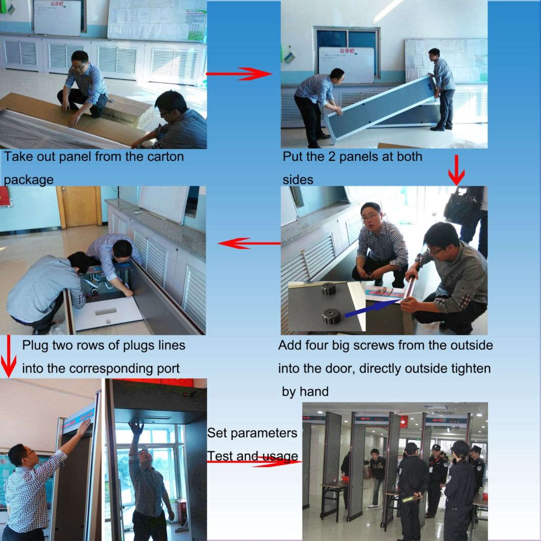 Six Independent Regions Baggage Scanner Metal Detector