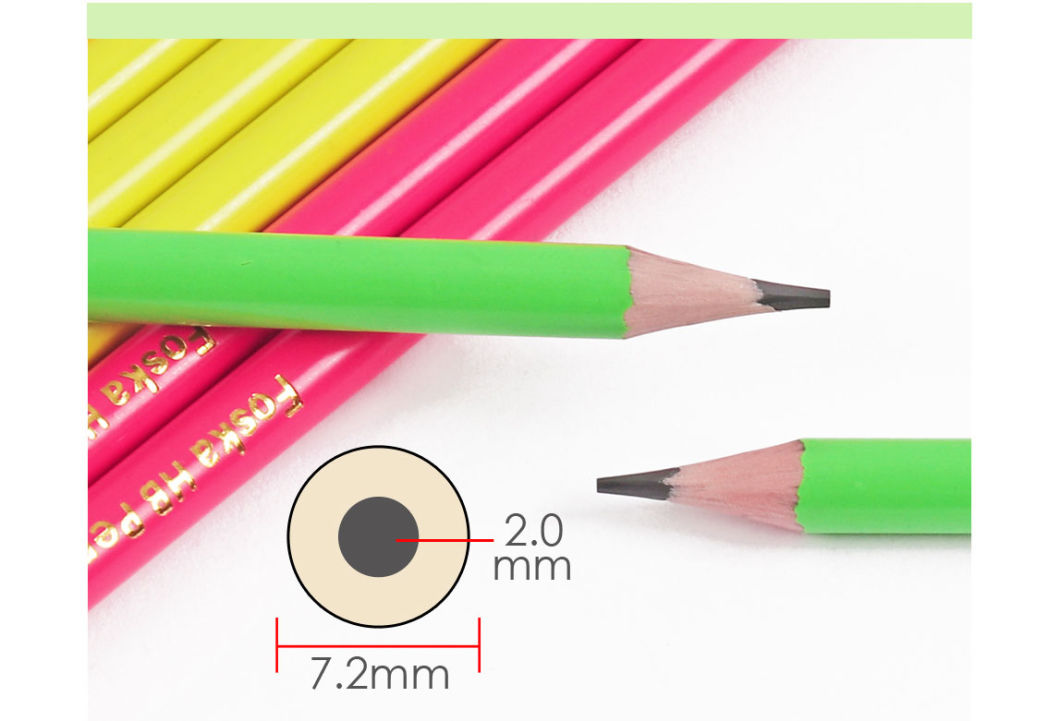 7'' Neon Color Wood-Free Plastic Pencil (QB115)