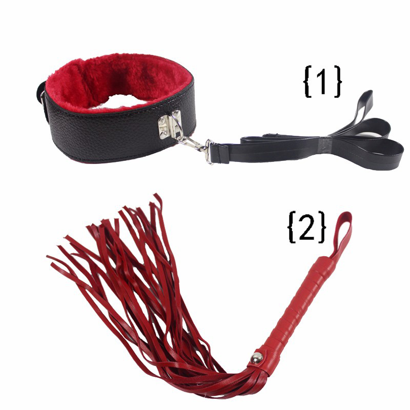 10PCS/Set Erotic Toy Sexy Toys Adult Games Sex Bondage Restraint, Handcuffs Nipple Clamp Whip Collar Sex Toys Adults Toys