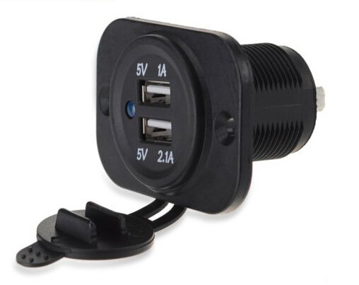 12V Car Cigarette Lighter Socket Splitter Dual USB Car Charger Power Adapter