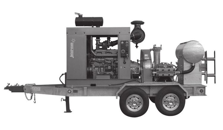 40000psi (2758bar) Diesel Unit Super High Pressure Water Blasting Machine