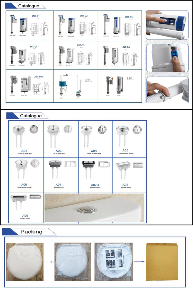 Plastic Dual Flush Fill Valve for Two Pieces Toilet