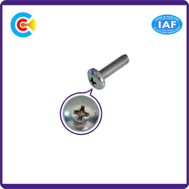 DIN/ANSI/BS/JIS Carbon-Steel/Stainless-Steel Pan Head Furniture Fixed Fitness Equipment Machinery Screws