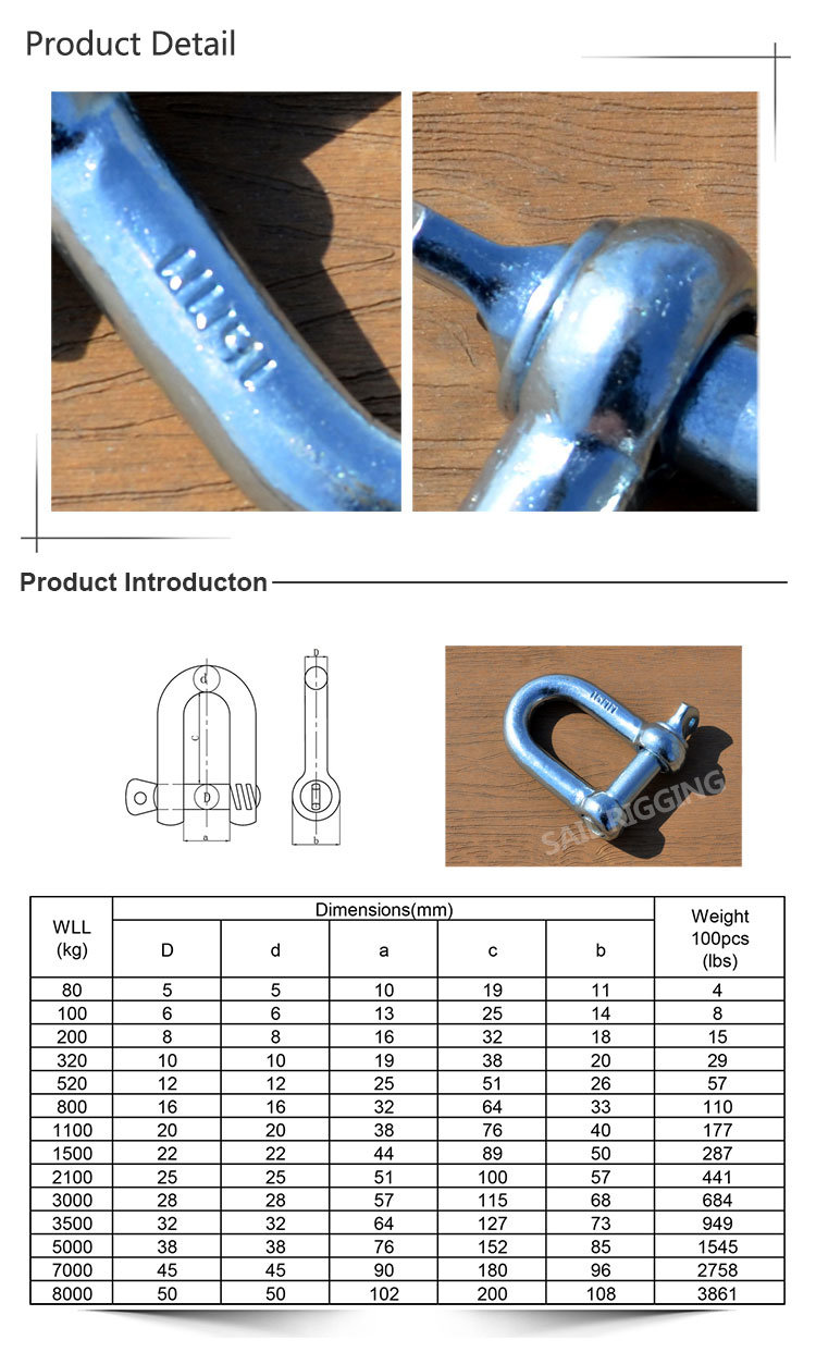 Europe Large Type D Shackle