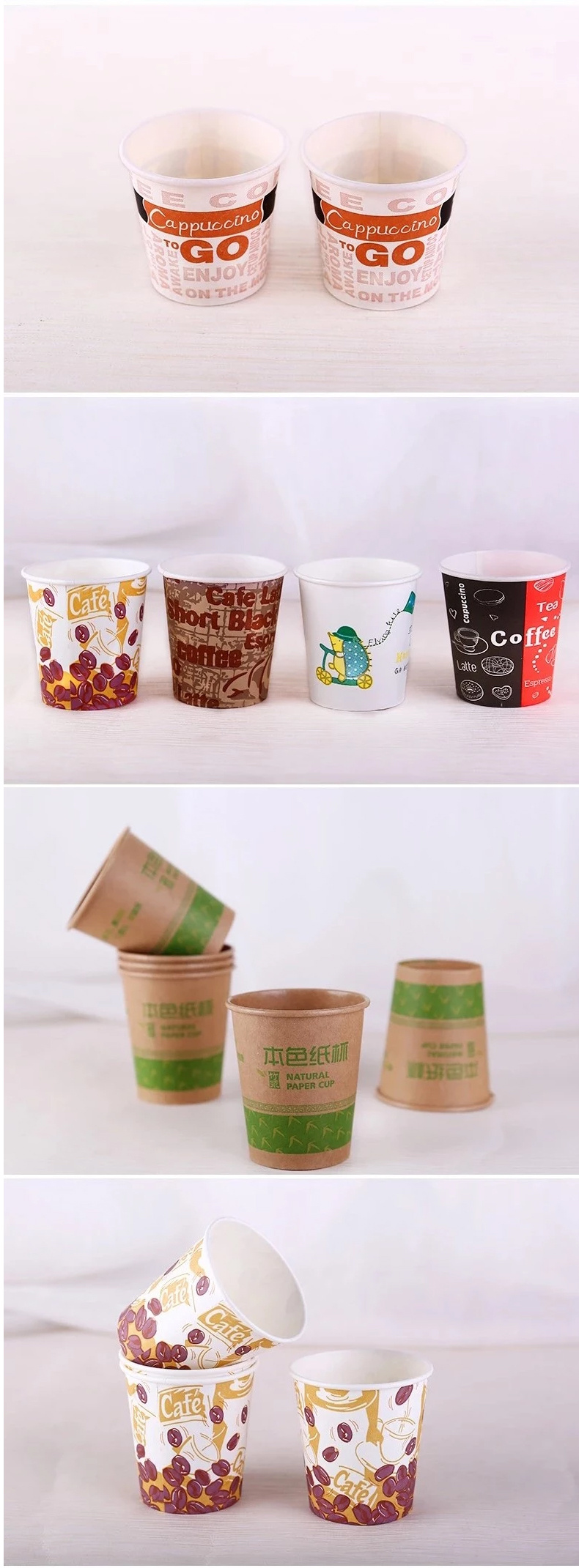 Hot Sell Ripple Wall Double Wall Single Wall Disposable Coffee Paper Cup