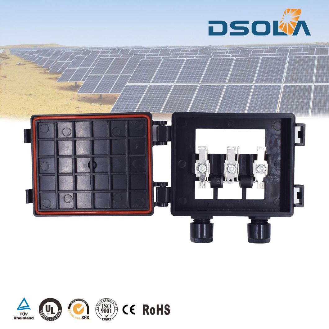 1500V TUV Certified Solar Junction Box IP67 Potting None Potting Solar Junction Box Solar Panel