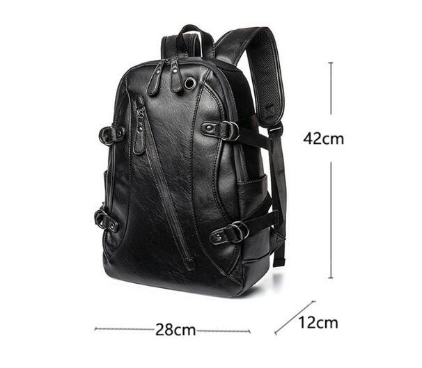 Hor Selling Fashion Travelling Waterproof School PU Leather Laptop Back Pack Bagpack Backpack Bag for Men Women