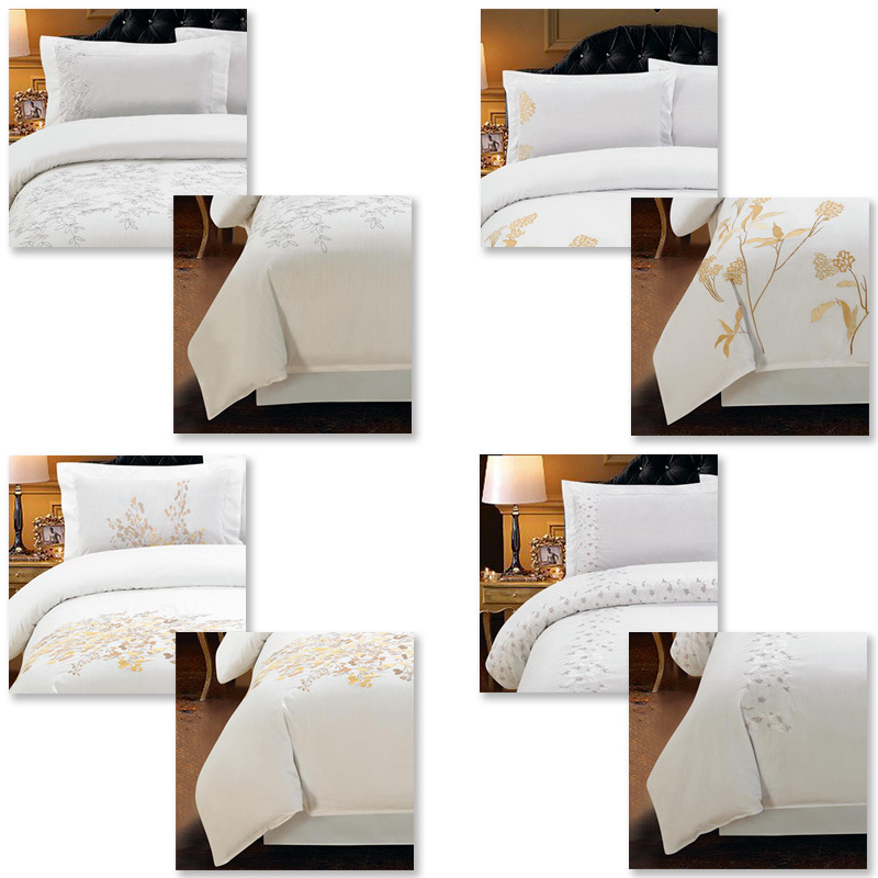 Fancy Collection Duvet Cover Hotel Bedding White Embroidery Bedding Set