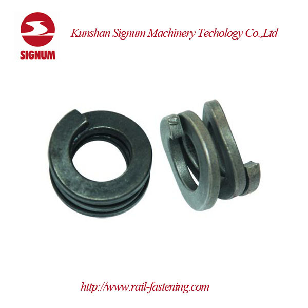 Fe6 Railway Double Coil Helical Spring Lock Washer