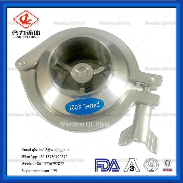 Food Grade Sanitary Stainless Steeltri Clamp Check Valve