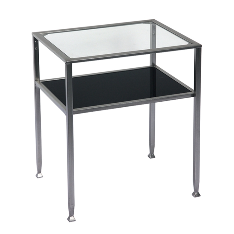 Convenience Concepts 2 Layer Black and White End Tables