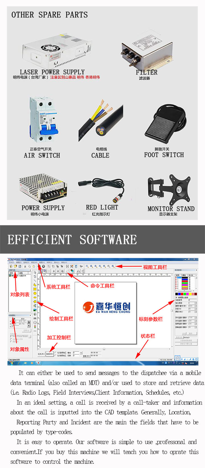 Great Quality New Style Plastic Metal Stainless Steel Hot Sale Fiber Laser Marking Equipment
