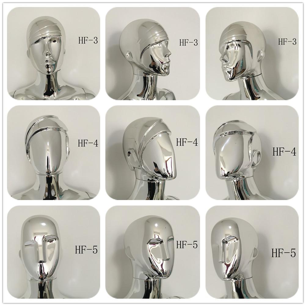 6 FT Plastic Female Mannequin Chrome Mannequin Chrome Golden Plated Mannequin