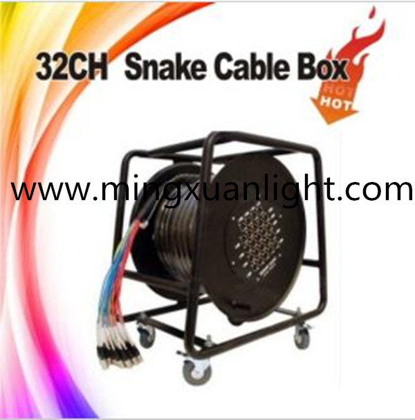XLR Stage Wheel Multi-Audio Snake Cable Reel Box