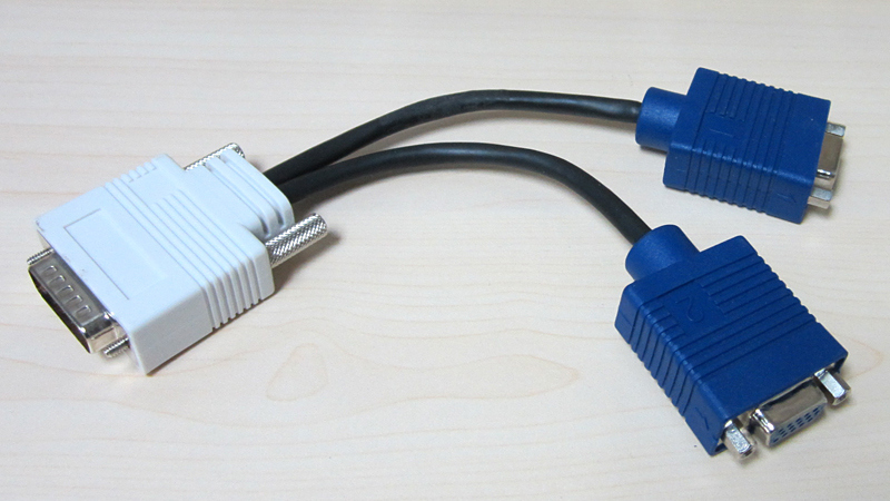 DMS59 to Dual 15pin VGA Y Video Splitter Cable