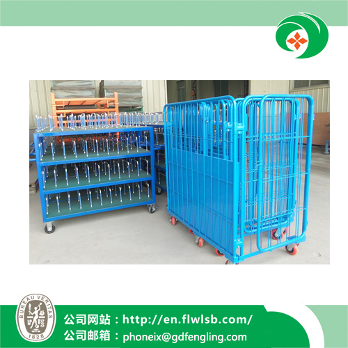 Folding Metal Cage Trolley for Warehouse with Ce