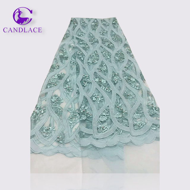Hand Embroidery Net Fabric Tulle for Wedding