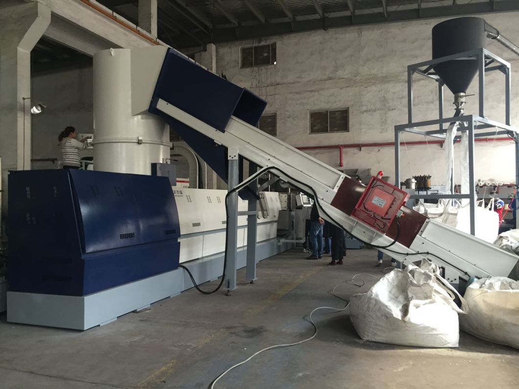 Two Stage Plastic Granulating Machine for Recycled PE Film and Rigid Flakes