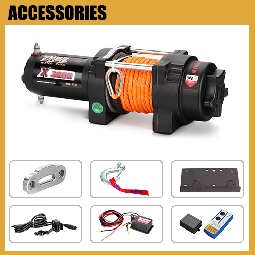 3000lbs Small 12V Electric Winch with Automatic Brake