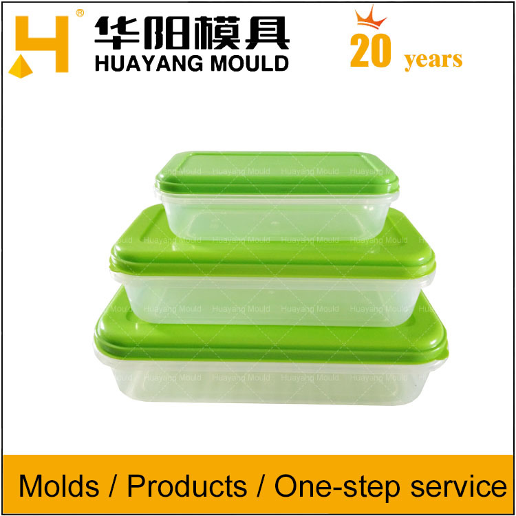 Plastic Square Flat Food Storage Containers Molds/Moulds (HY147)