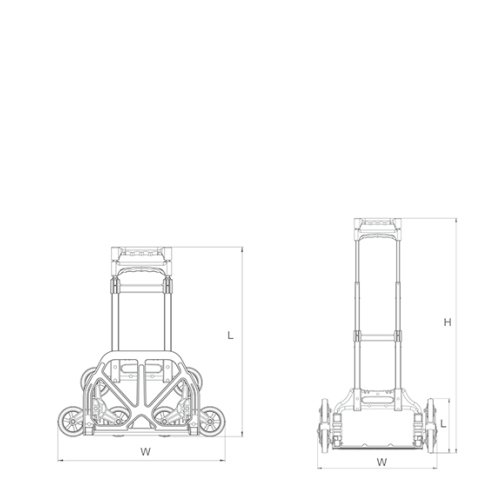 Household Telescopic Step Ladder Stair Hand Truck / Hand Trolley Gzs60A-6W