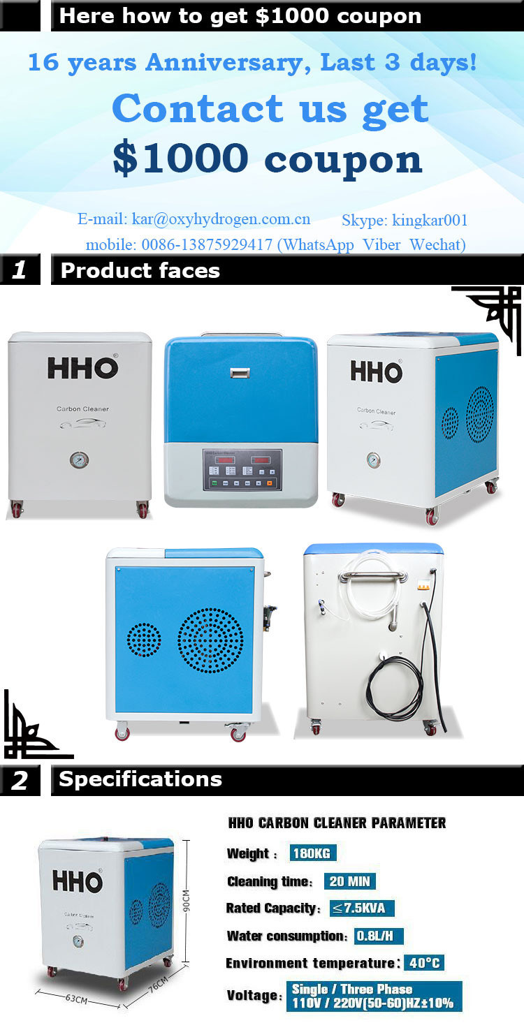 Hydrogen Car Engine Washing Machines Carbon Clean System