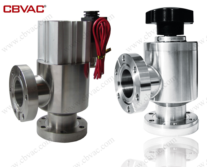 Vacuum Angle Valve with Highly Chemical Resistant Manual Coating PTFE Teflon Coating