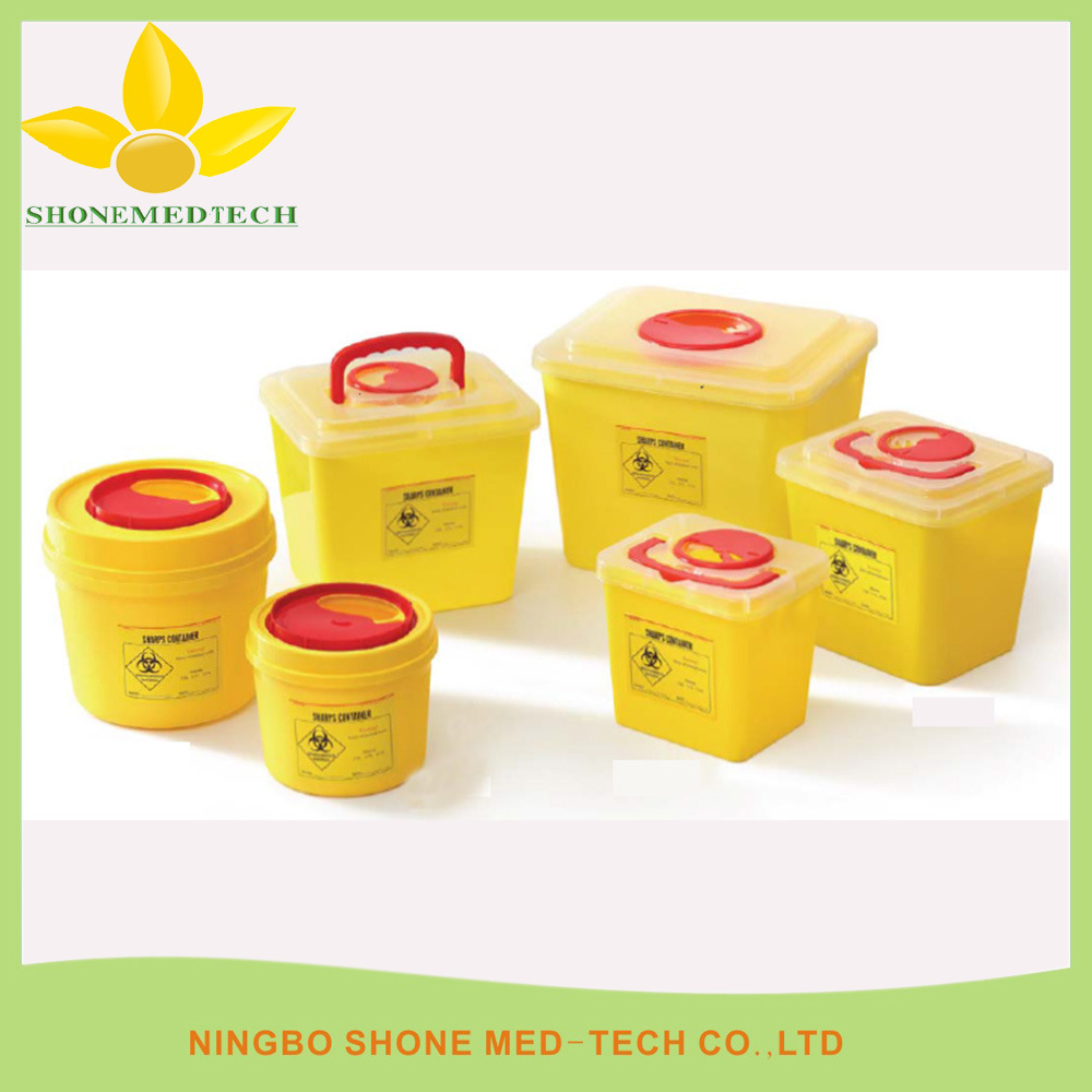 Square Medical Sharp Container with Side Lid