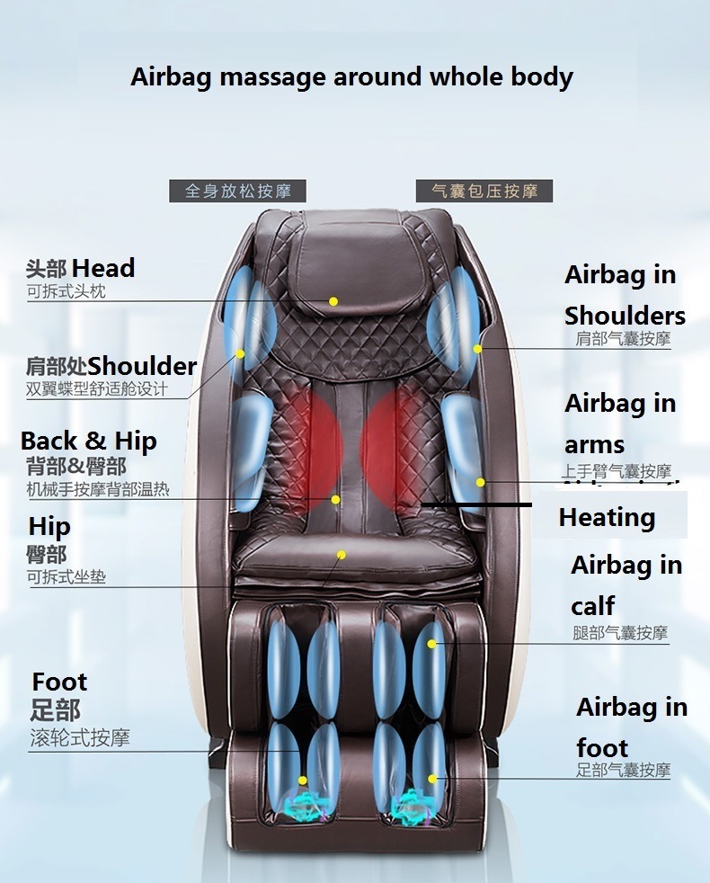 PU Leather Massage Chair for Office