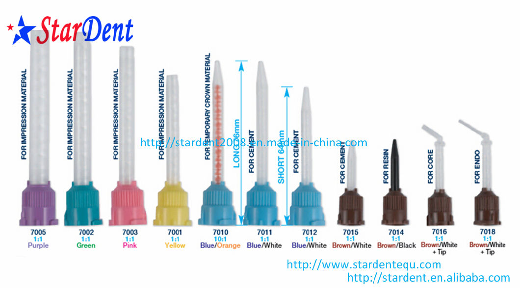 Dental High Quality Disposable Mixing Tips of Lab Hosptial Medical Surgical Diagnostic Equipment