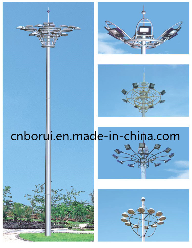 15m, 18m, 20m, 25m, 30m, 35m Street Lighting 30m High Mast Lighting Pole with Lifting System