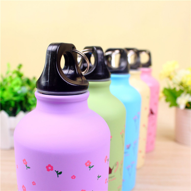 Cartoon Style Sports Water Bottle Aluminum Travel Bottle