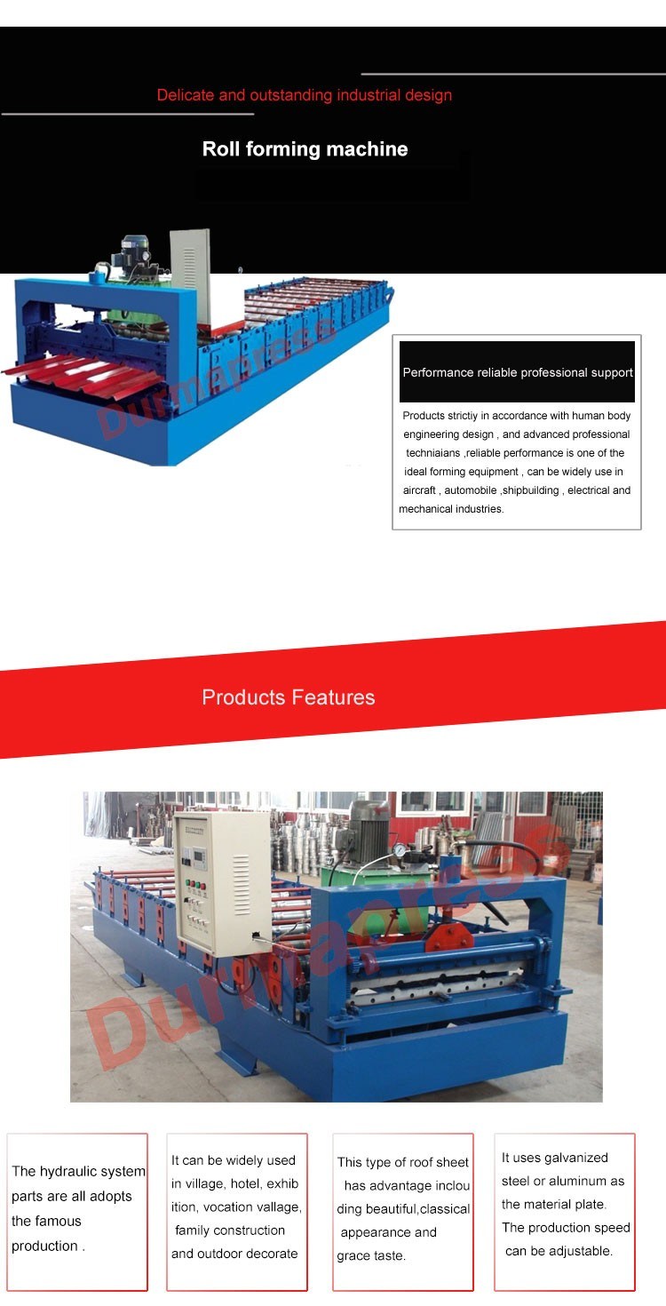 Aluminium Glazed Roofing Tile Roll Forming Machine