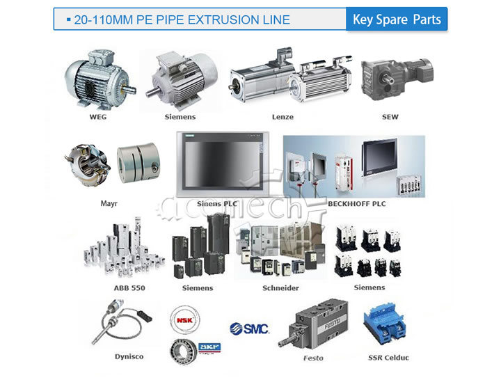 Plastic PE PP LDPE HDPE Gas & Irrigation Water& Electric Conduit Pipe Tube Extruder Extrusion Extruding Making Machine