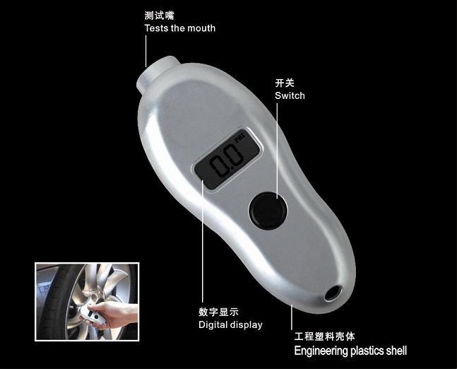 Factory Price LED Portable Digital Car Tyre Air Pressure Gauge Portable Digital Tire Gauge